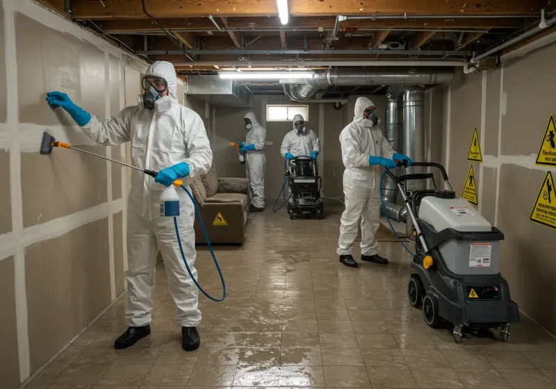 Basement Moisture Removal and Structural Drying process in Paragould, AR